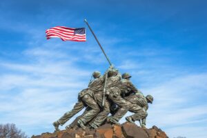 WASHINGTON, DC - APRIL 5, 2015: Marine Corps War Memorial. The m