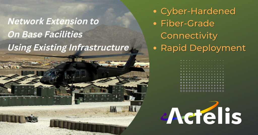 Actelis extends cyber-hardened, fiber-grade connectivity to on base facilities.