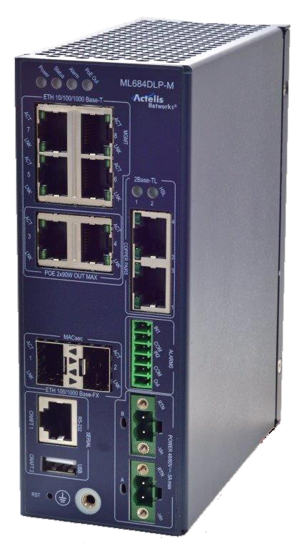 Read more about the article ML684D DIN Rail L2 Hybrid Fiber-Copper Ethernet Switch